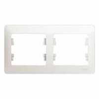 Рамка 2-м Glossa горизонт. перламутр SchE GSL000602