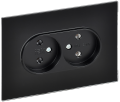РОЗЕТКИ, ВЫКЛЮЧАТЕЛИ С/П SKANDY ЧЕРНЫЙ(ИЭК )