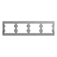 Рамка 4-м Glossa горизонт. алюм. SchE GSL000304