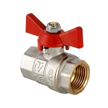 Кран шаровой VALTEC BASE, рукоятка бабочка 1" вн. - вн. (VT.217.N.06)