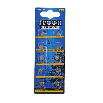 Батарейка "ТРОФИ" G 4 (377) LR626, LR66 (C0034940)