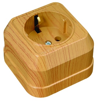 Розетка    О/П З/К /Дуб/ (Makel) (45308)