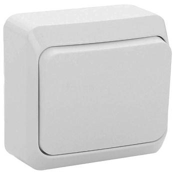 Выключатель   1кл. О/П проходной  /белый/(Lexel Этюд) (ВА10-004В)