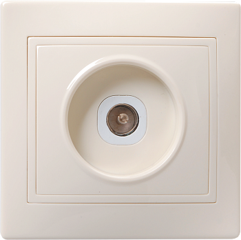 Розетка   1-я TV С/П /крем/ КВАРТА "ИЭК" (EAK10-K33-DM)