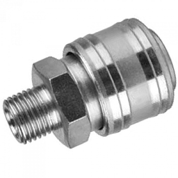 Переходник KRAFTOOL  резьба 1/4" "папа"- быстросъемное соединение "мама" (06594)