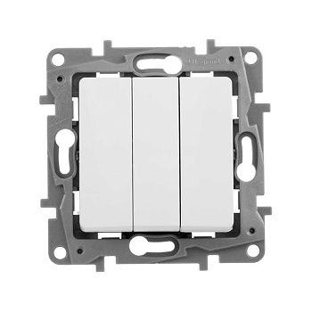 Механизм выключателя 3-кл. СП Etika Plus 10А IP20 250В 10AX винт. зажимы бел. Leg 672213