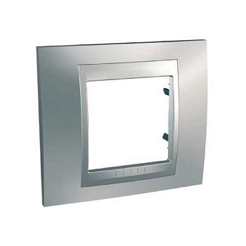 РАМКА 1мест. МАТОВЫЙ ХРОМ алюминий (UNICA TOP)