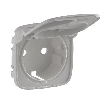 Панель лицевая для розетки СП/ЗК (алюминий) с крышкой (Legrand Valena Allure) (754847)