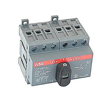 Рубильник реверсивный OT16F3C 16А (16А AC23) ABB 1SCA104816R1001