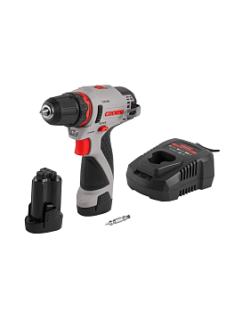 Шуруповерт аккумуляторный CROWN бесщеточный 16В 30Нм 2Ач 380/1250об\мин