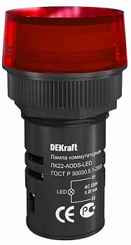 Арматура светосигнальная AD-22DS 220В LED ЛK-22 красн. SchE 25003DEK