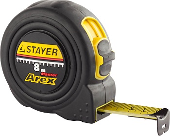 Рулетка "STAYER PROFI" "AREX" 8м (противоударный корпус) (3410-08-z01)