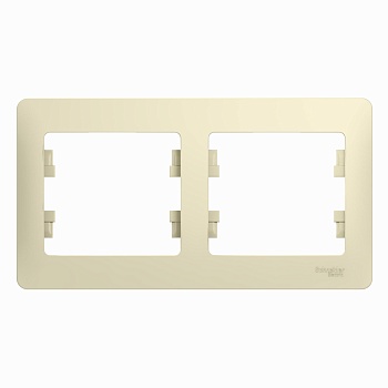 Рамка 2-я слоновая кость горизонт. (SCHNEIDER GLOSSA ) (GSL000202)