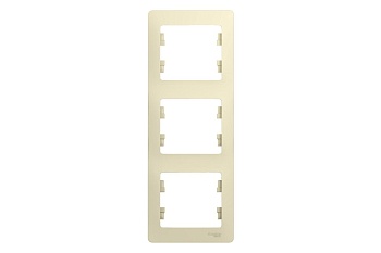 Рамка 3-я слоновая кость (SCHNEIDER GLOSSA ) (GSL000207)