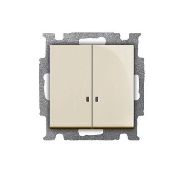 Механизм ВЫКЛЮЧАТЕЛЯ 2кл.  с подсветкой с/п Беж  ABB Basic 55 [1012-0-2157(2006/5 UCGL-92)]