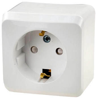 Розетка  О/П  З/К  /белый/(Lexel Этюд) (РА16-003В)