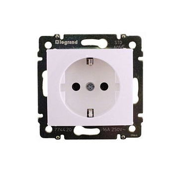 Механизм РОЗЕТКИ  1-мест. с/п з/к  (LEGRAND VALENA) белый (774420)