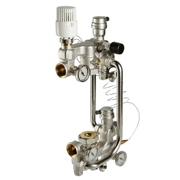 Насосно-смесительный узел VALTEC с термоголовкой, без насоса,монтажная длина насоса  180 мм(VT.COMBI