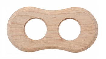 Рамка 2-ух  постовая  С/П дерево, натурэль круглая  (BIRONI) (BF8-620-10)