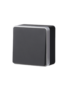 Выключатель   1кл. О/П /черный/ (WERKEL) (WL15-01-01)