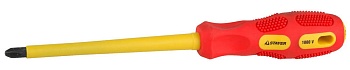 Отвертка  (диэлектрическая) крестовая L150мм №3  "STAYER" (MAX GRIP) (25828-3-150)