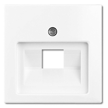 Накладка 1-ой ТЛФ/Комп розетки белая ABB Basic 55 (1753-0-0096)